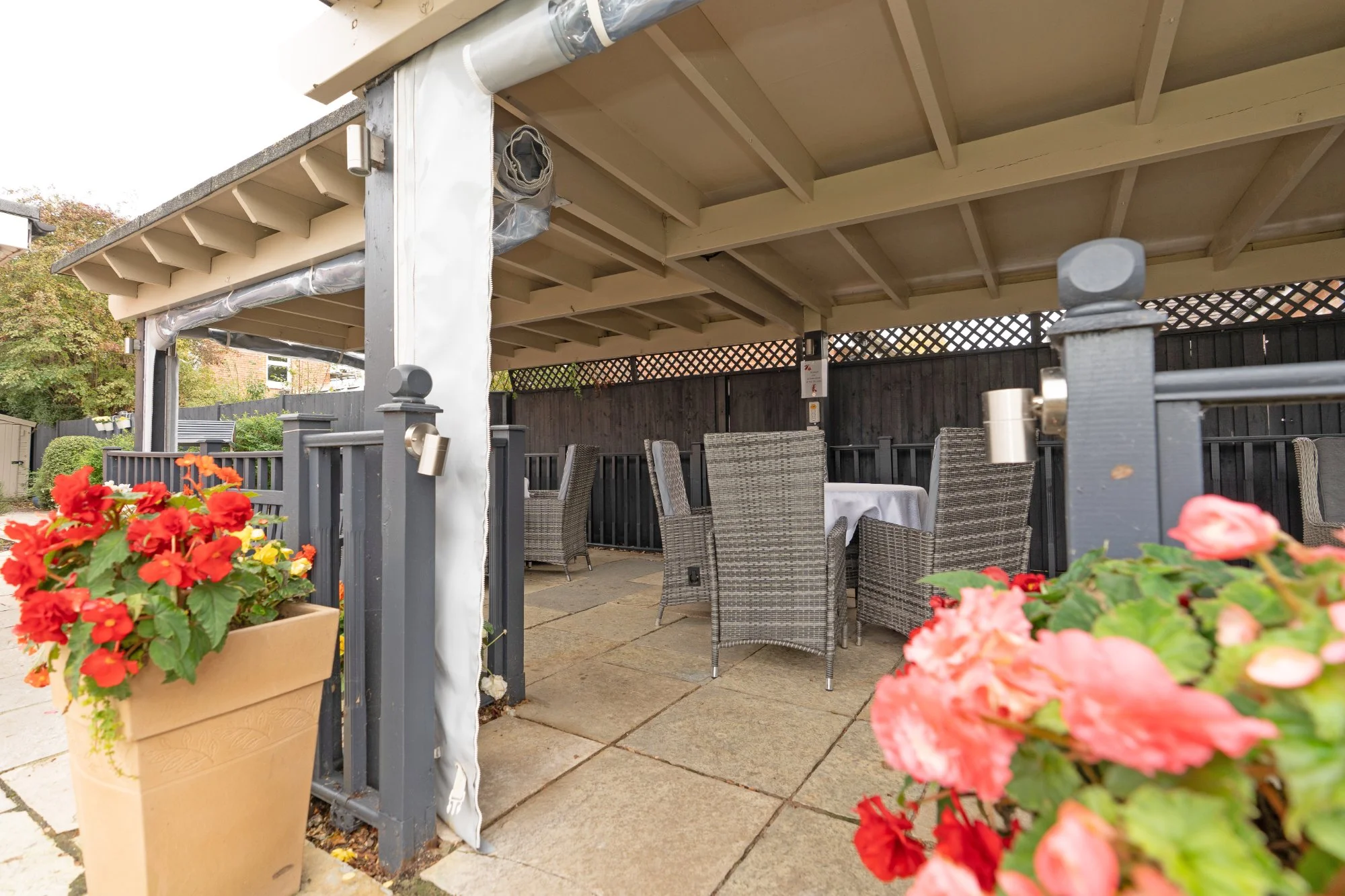 Willow Lodge Care Home - Covered Outdoor Seating